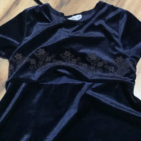 Jessie velvet dress navy blue size 12 - Picture 3 of 10
